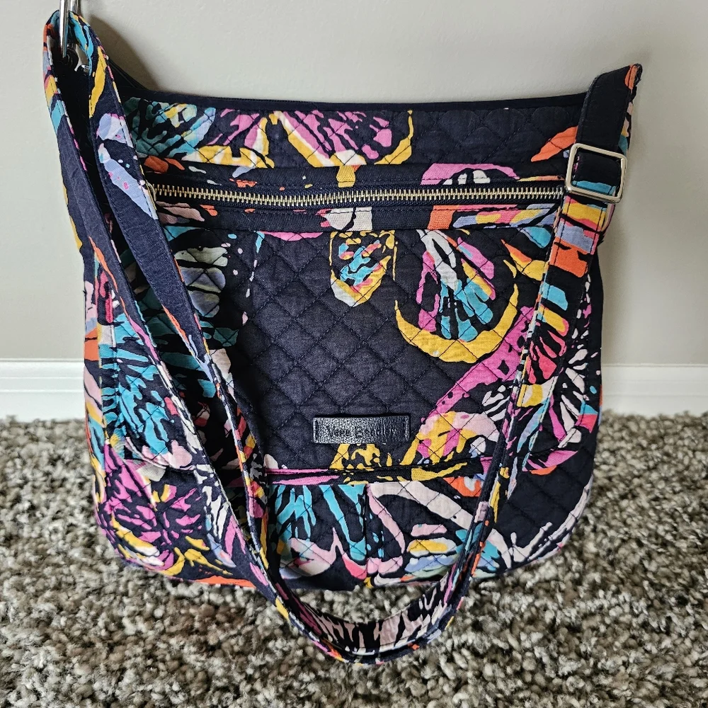 Vera Bradley Butterfly Flutter 2pc Bundle Laptop and Crossbody Purse Travel Work